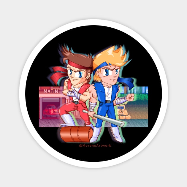 Double Dragon / Billy Lee & Jimmy Lee (version 2) Magnet by MorenoArtwork